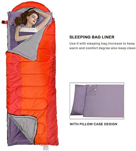 Travel and Camping Sheet Sleeping Bag Liner - Lightweight Compact and Portable Adult Sleeping Bag - Ideal for Traveling,Hostels and Camping