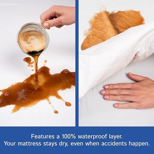 Queen Size Mattress Protector Waterproof Zippered Cover Premium Quality Encasement White