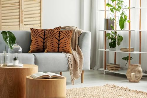 TOMWISH Tiger Stripe Texture Print Throw Pillow Covers 26x26 in Set of 2