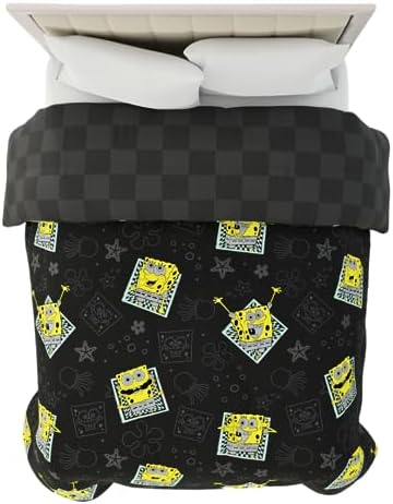 Collectibles Spongebob Squarepants Bedding Super Soft Cozy Microfiber Reversible Comforter, Queen, (Officially Licensed Product) by Franco
