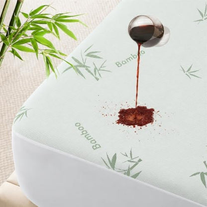 Cal King Waterproof Mattress Protector, Bamboo Viscose Mattress Pad