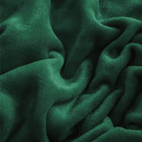 BEDELITE Flannel Sheets King Size, Dark Green, 4 Pieces