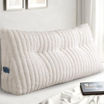 Twin Headboard Pillow, Triangular Wedge Pillow, Reading Pillows, Beige