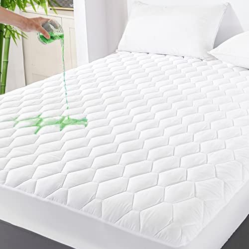 GRT Full Mattress Protector Waterproof, Full Mattress Pad Rayon from Bamboo
