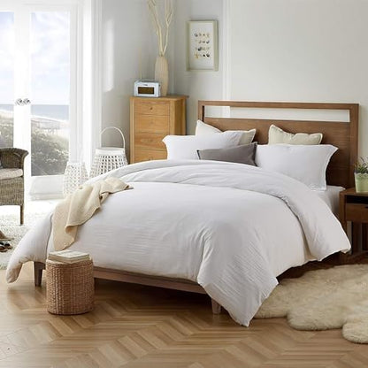 California King Size Comforter Set 3 Piece, White