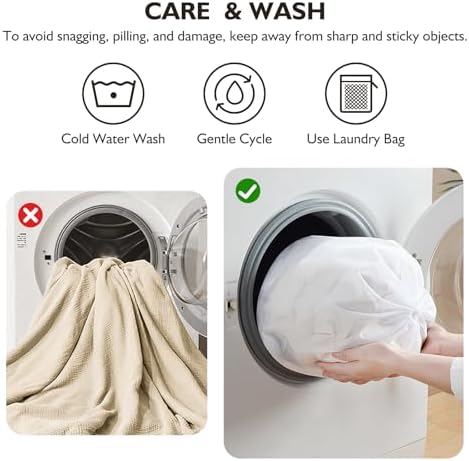 EMME Muslin Blankets for Adults Throw Blanket for Couch Breathable Gauze Soft Lightweight Airy Beige Super King 120" x 94"