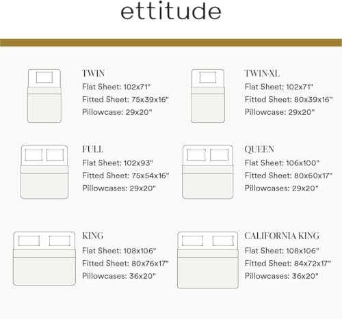ettitude 100% Lyocell from Organic Bamboo Sheet Set (King, Sage Green)