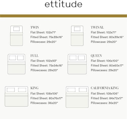 ettitude 100% Lyocell from Organic Bamboo Sheet Set (King, Sage Green)