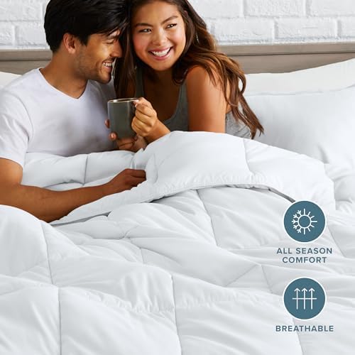 Bare Home Comforter Set - 1800 Ultra Soft (King, White)