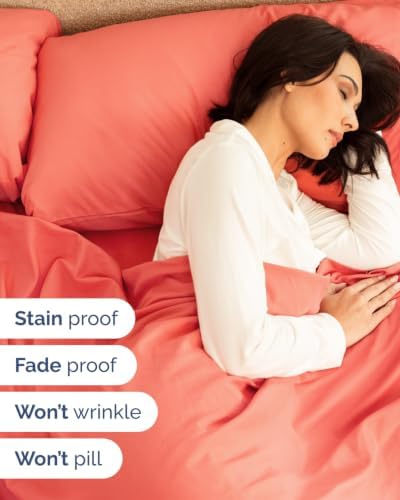 Flex Top Split Head King 6 Piece Sheet Set - Breathable & Cooling - Coral