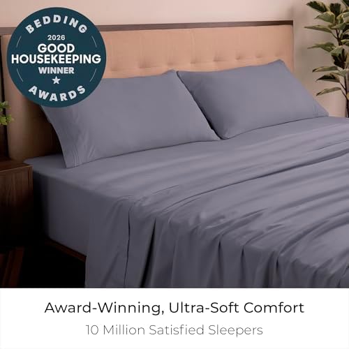 Mellanni Iconic 4-Piece, Ultra Soft Sheet Set (California King, Hazy Lilac)