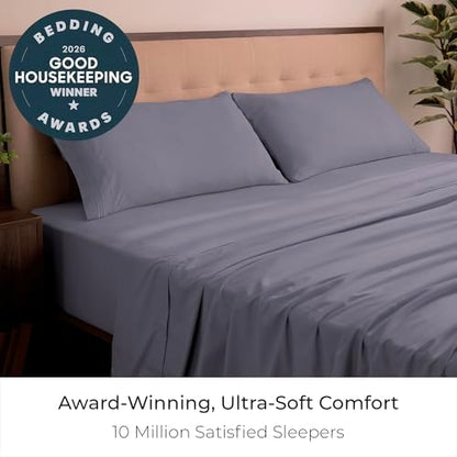 Mellanni Iconic 4-Piece, Ultra Soft Sheet Set (California King, Hazy Lilac)