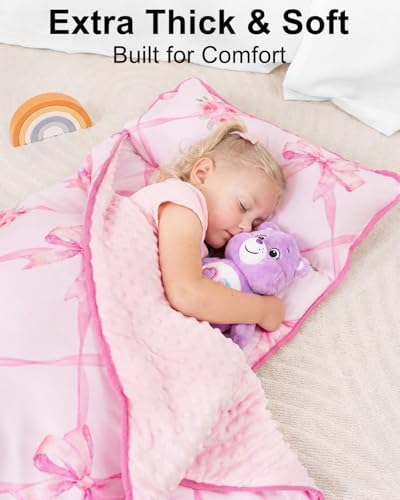 Primlect Toddler Nap Mat with Pillow, Thickened Extra Large Sleeping Bag