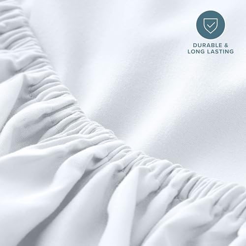 Bare Home Twin XL Fitted Sheet - 1800 Ultra-Soft (Twin XL, White)