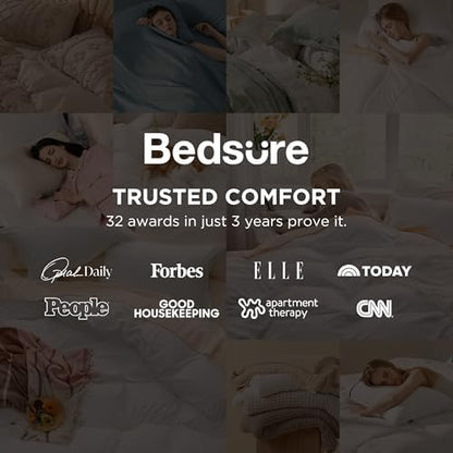 Bedsure Taupe California King Duvet Cover - Prewashed Cotton-Like Polyester Extra Soft Bedding Set, Includes 1 Cal King Duvet Cover 104x98 Inches with Zipper Closure & 2 Pillow Shams, No Comforter