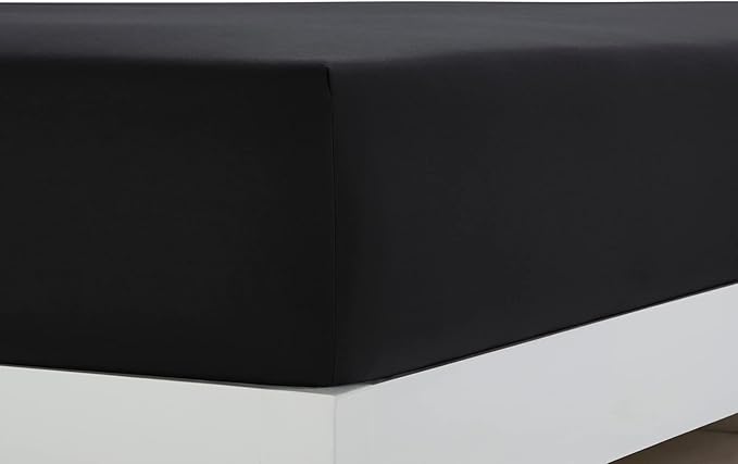 Clara Clark Bed Sheets, Premier 1800 Series 4 Piece Bed Sheet Set, Deep Pocket, Wrinkle, Fade, Stain Resistant, Luxury Soft Bedding Sheets & Pillowcases, Twin, Black