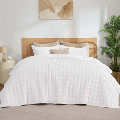 BEDELITE Velvet Quilt Set Queen Size, Luxury Velvet Comforter Bedding