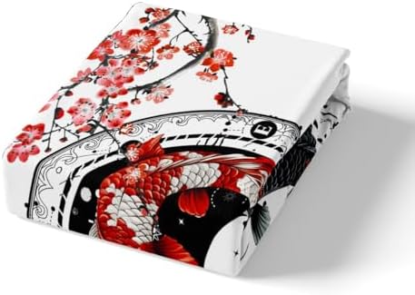 Feelyou Koi Fish Duvet Cover Queen Size Boys Girls Teens