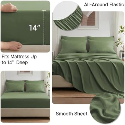 Anluoer Full Size Comforter Sets, 7 Piece Bed in a Bag Full Bedding Sets
