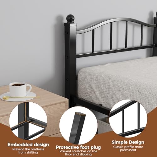 Metal Twin Bed Frames Set of 2
