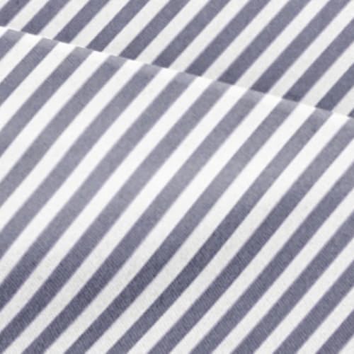Twin XL 3 Piece Striped Sheet Set - Soft, Breathable & Cooling - Navy Ombre