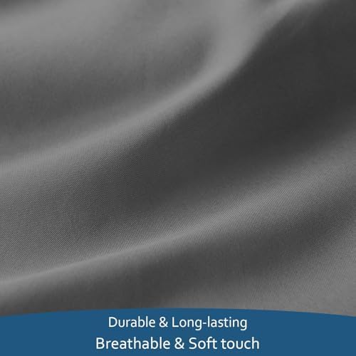 Moonsea Deep Pocket Twin XL Sheet Sets, Extra Long Twin Sheets, Grey