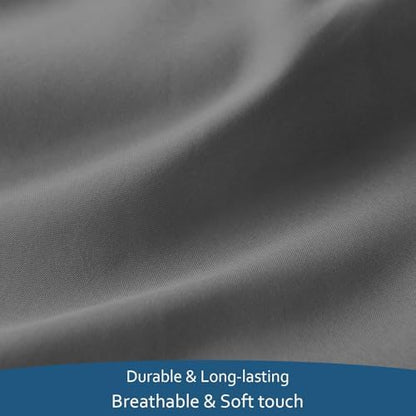 Moonsea Deep Pocket Twin XL Sheet Sets, Extra Long Twin Sheets, Grey
