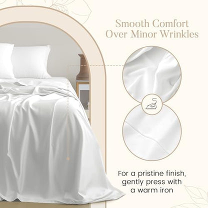 100% Cotton Bed Sheets Full Size Bed Set, 4 PC Full Sheet Set - Seafoam