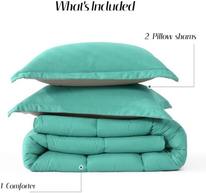 HIG 3pc Blue Twin/Twin XL Bedding Comforter Set Duvet Insert Blanket
