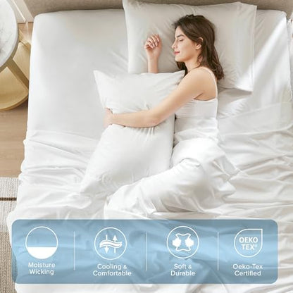 Comfort Spaces Coolmax Cooling Sheet Set, King Extra Deep Pocket 4 Piece