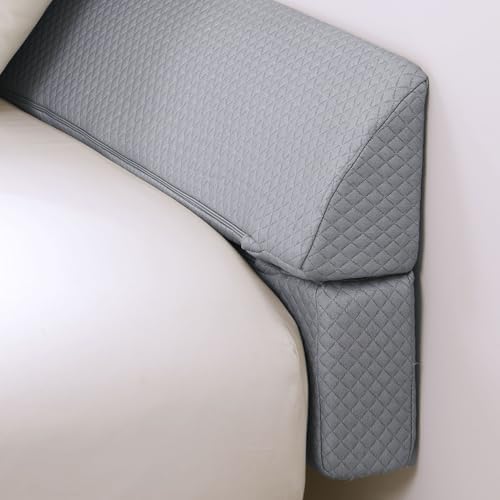 HOMBYS Wedge Pillow Headboard for Bed Gap,Foldable Bed Wedge Gap Filler Queen Size,Matterss Gap Filler,Multi Functional Bed Crack Pillow, Fill The Gap (0-7") Between Your Headboard and Mattress