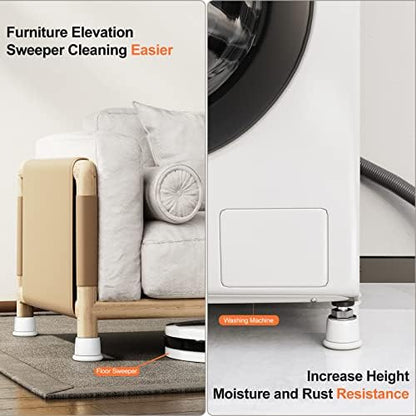 Stick on Headboard Wall Potector 1.6-2.6 inches Adjustable -White 2 Pcs