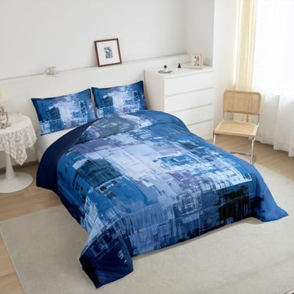 Feelyou Buffalo Check Ombre Comforter Set King Size Kids Duvet