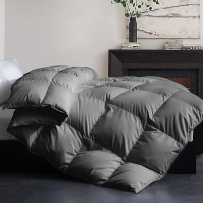 Cosybay Feather and Down Fiber Comforter Insert Twin, 100% Cotton Cover