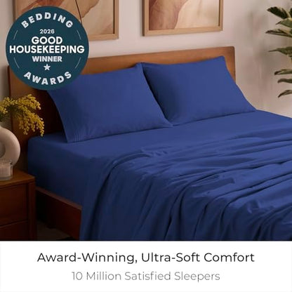 Mellanni Iconic 4-Piece, Ultra Soft Sheet Set (Queen, Royal Blue)