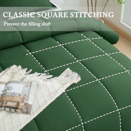 HIG 3pc Green Oversize King Plus Bedding Comforter Set Duvet Insert Blanket