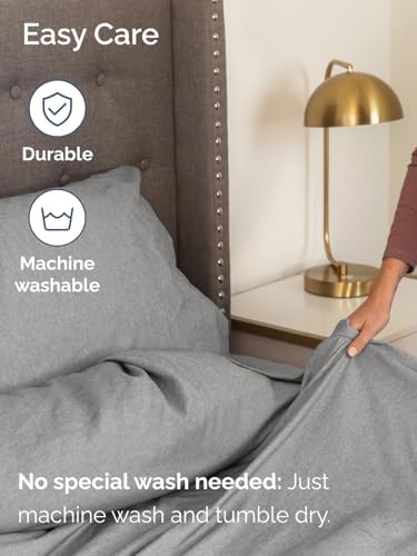 CGK Linens Extra Deep Cal King Fitted Sheet Only - Heathered Grey