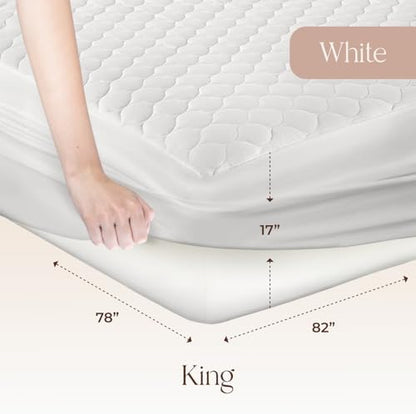 Whisper Organics 100% Cotton Organic Quilted Mattress Pad Protector