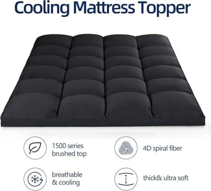 CHOPINMOON King Mattress Topper for Back Pain, Thick Mattress Pad Cover