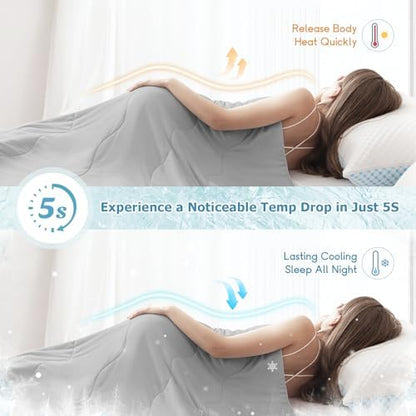 EASELAND Cooling Comforter King, Upgraded Double-Sided Q-MAX 0.45+