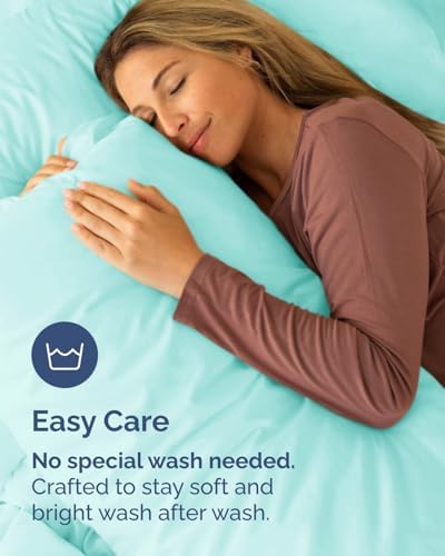 King Standard Pillow Cases Set of 6 - Soft Pillowcase Covers - Spa Blue