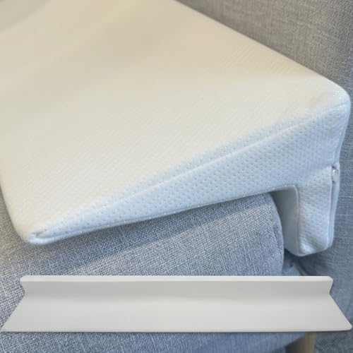 JZHLLA Bed Wedge Pillow Headboard for Bed Headboard Gap Bed Gap Filler Pillow for Gap 1.6 Inch, Removable and Washable Pillow with Zipper for Bed Couch (Queen(60"x10"x6"))