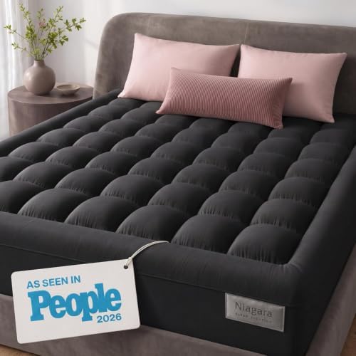 Niagara Sleep Solution 100% Cotton Top Twin Size Mattress Pad, Pillow Top