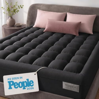 Niagara Sleep Solution 100% Cotton Top Full Size Mattress Pad, Pillow Top