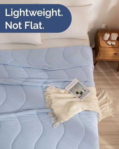 Cooling Comforter King Size - Cooling Summer Blanket - 104x90 (Sky Blue)