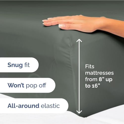 King Size 4 Piece Sheet Set - Ultra Soft & Cooling Sheets - Gunmetal Grey