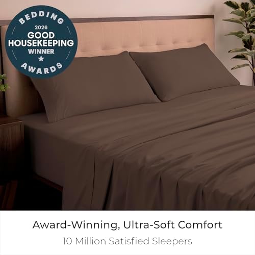 Mellanni Iconic 4-Piece, Ultra Soft Sheet Set (King, Brown)
