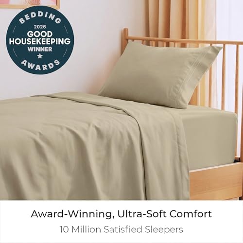 Mellanni Iconic 3-Piece, Ultra Soft Sheet Set (Twin XL, Beige)