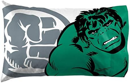 Jay Franco Kids Sheet Cartoon Set with Fitted, Flat Sheets & Pillow Cover - Ultra-Soft Bedding with Pillowcase for Room Decor, White - Avengers, 4 Piece Full