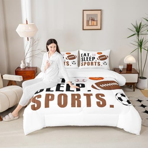 Feelyou Sports Comforter Set Toddler Size for Kids Boys Girls